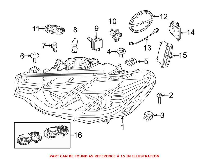 BMW High Intensity Discharge Headlight Control Module - Front 63117316187